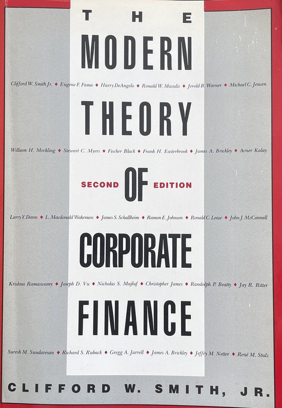 The Modern Theory of Corporate Finance